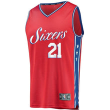 Load image into Gallery viewer, 21-Joel Embiid Philadelphia 76ers Player Jersey - Statement Edition - Red