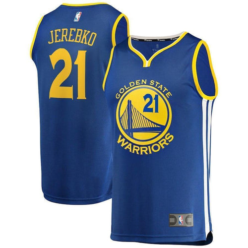 21-Jonas Jerebko Golden State Warriors  Jersey - Icon Edition - Royal