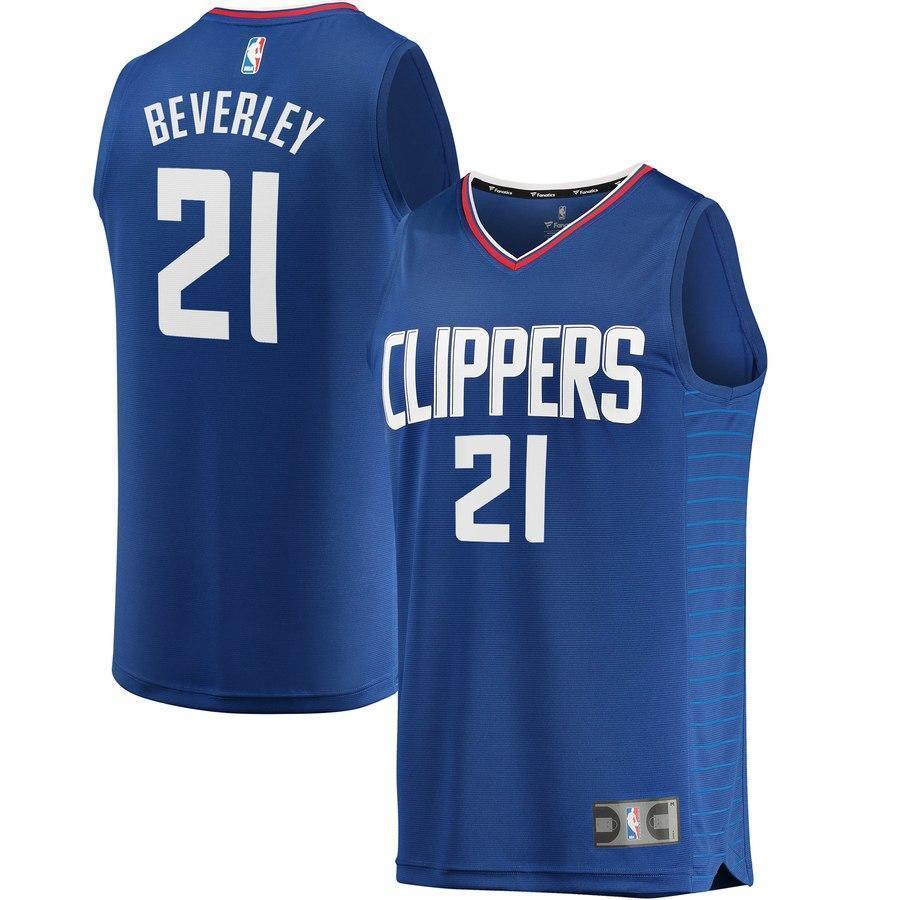 21-Patrick Beverley LA Clippers Jersey Blue - Icon Edition