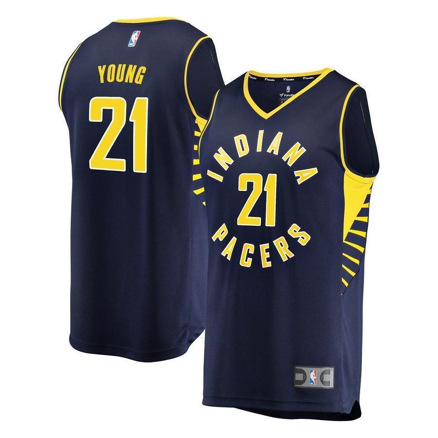 21-Thaddeus Young Indiana Pacers  Jersey - Icon Edition – Navy