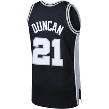 Load image into Gallery viewer, 21-Tim Duncan San Antonio Spurs Big &amp; Tall Hardwood Classics Jersey – Black