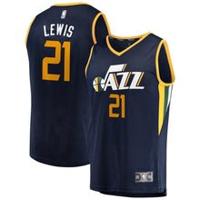 Load image into Gallery viewer, 21-Trey Lewis Utah Jazz  Jersey - Icon Edition - Navy