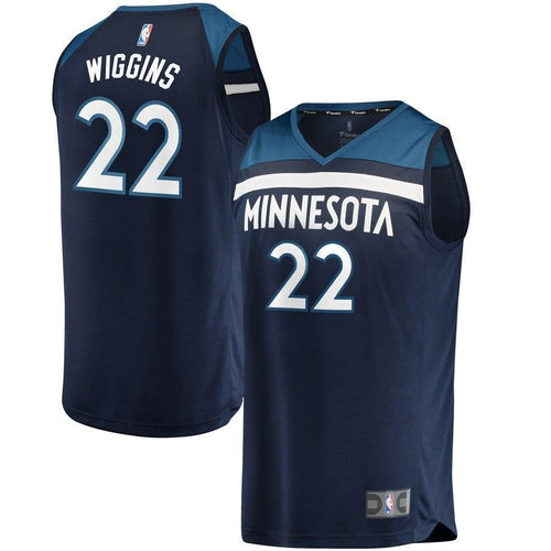 22-Andrew Wiggins Minnesota Timberwolves Swingman Jersey Navy - Icon Edition