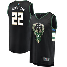 Load image into Gallery viewer, 22-Khris Middleton Milwaukee Bucks  Jersey - Statement Edition – Black