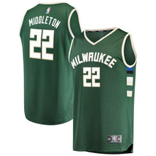 Load image into Gallery viewer, 22-Khris Middleton Milwaukee Bucks Jersey Green - Icon Edition