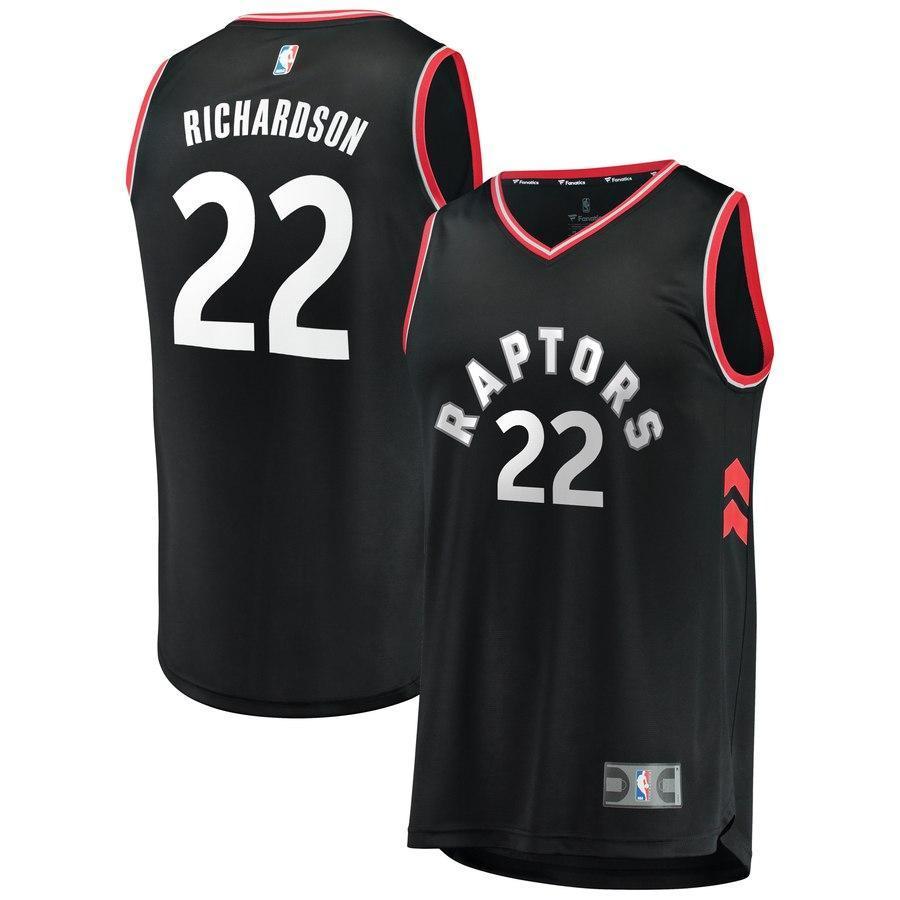 22-Malachi Richardson Toronto Raptors Jersey Black - Statement Edition