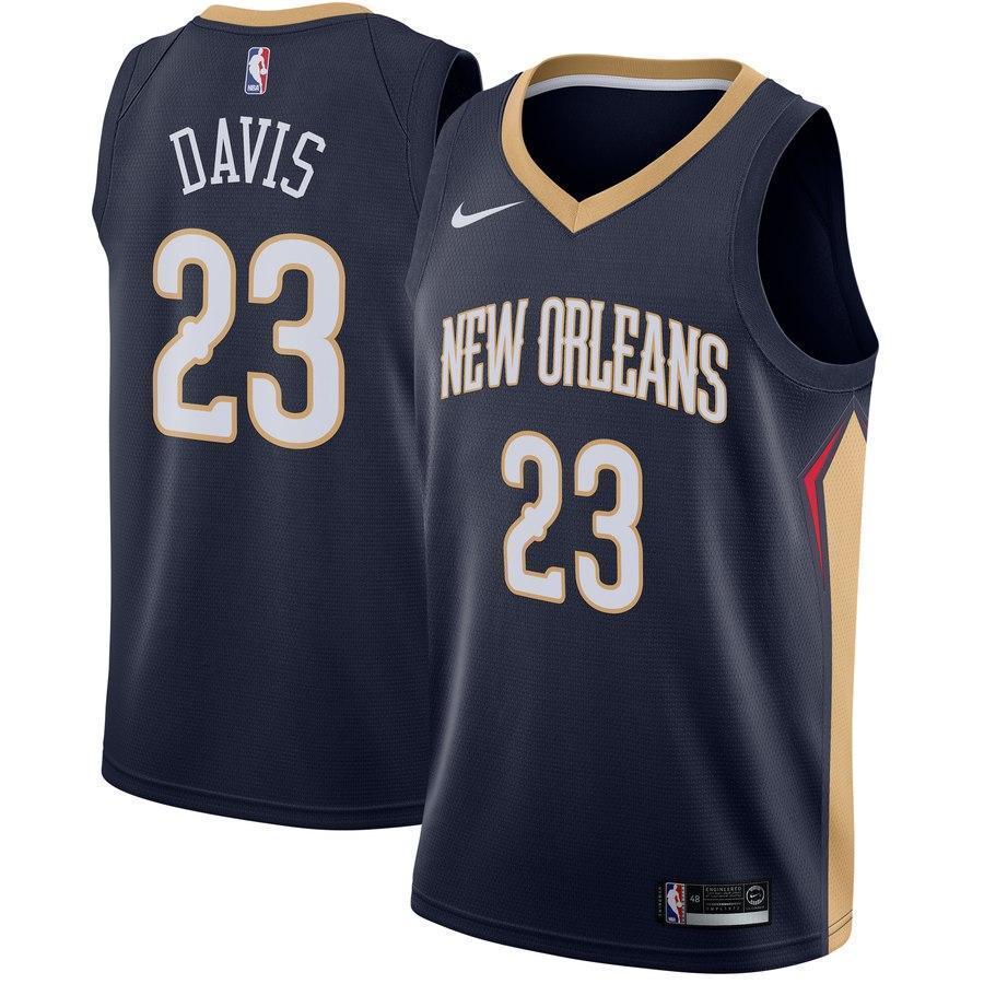 23-Anthony Davis New Orleans Pelicans Swingman Jersey Navy - Icon Edition