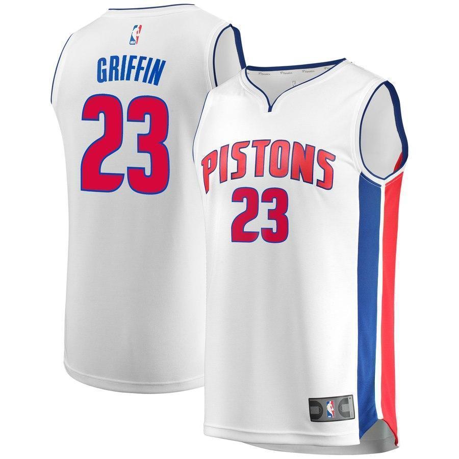 23-Blake Griffin Detroit Pistons Jersey – Association Edition – White