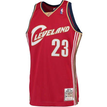 Load image into Gallery viewer, 23-LeBron James Cleveland Cavaliers Hardwood Classics Rookie Authentic Jersey - Burgundy