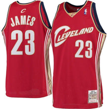 Load image into Gallery viewer, 23-LeBron James Cleveland Cavaliers Hardwood Classics Rookie Authentic Jersey - Burgundy