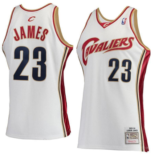 23-LeBron James Cleveland Cavaliers Hardwood Classics Rookie Authentic Jersey - White