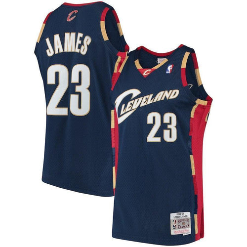 23-LeBron James Cleveland Cavaliers  Hardwood Classics Authentic Jersey - Navy