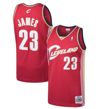 Load image into Gallery viewer, 23-LeBron James Cleveland Cavaliers Hardwood Classics Swingman Jersey - Wine