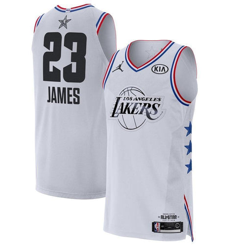 23-LeBron James Los Angeles Lakers  2019 NBA All-Star Game Finished Authentic Jersey – White