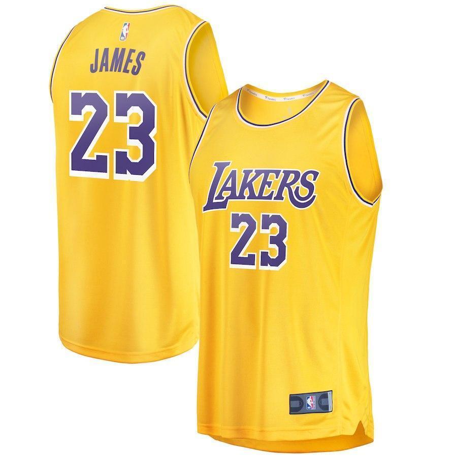 23-LeBron James Los Angeles Lakers Jersey Gold - Icon Edition