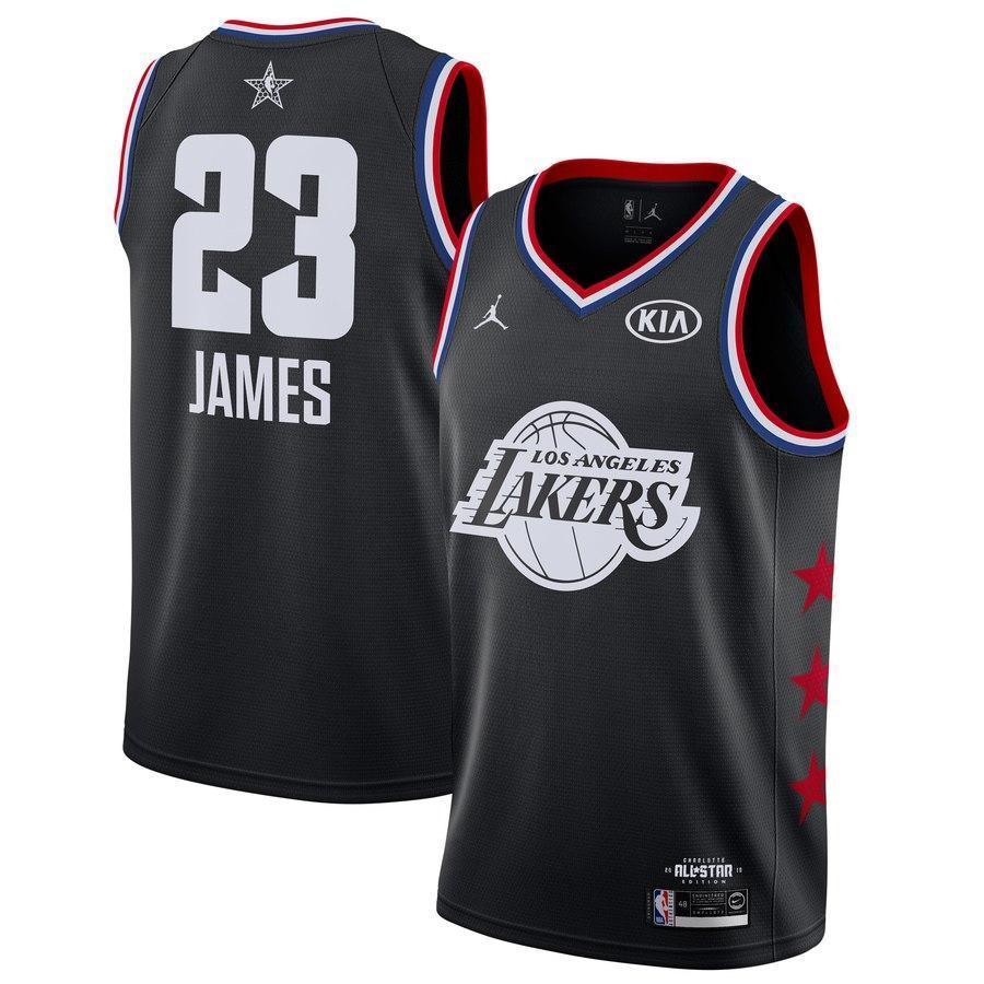 23-LeBron James Los Angeles Lakers Jordan Brand 2019 NBA All-Star Game Finished Swingman Jersey – Black