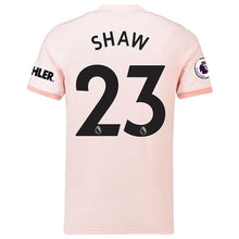 Load image into Gallery viewer, 23-Luke Shaw Manchester United 2018-19 Away Player Jersey – Coral