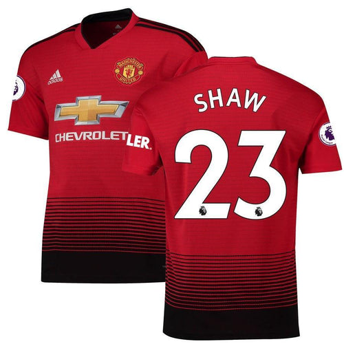 23-Luke Shaw Manchester United 2018-19 Home Player Jersey – Red