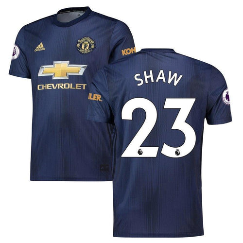 23-Luke Shaw Manchester United 2018-19 Third Player Jersey – Navy