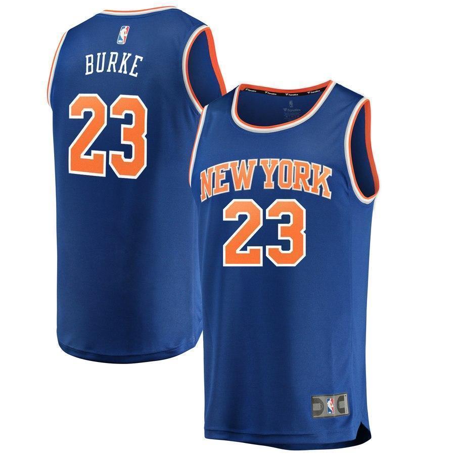 23-Trey Burke New York Knicks  Jersey Blue - Icon Edition