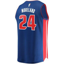 Load image into Gallery viewer, 24-Eric Moreland Detroit Pistons Jersey - Icon Edition – Blue