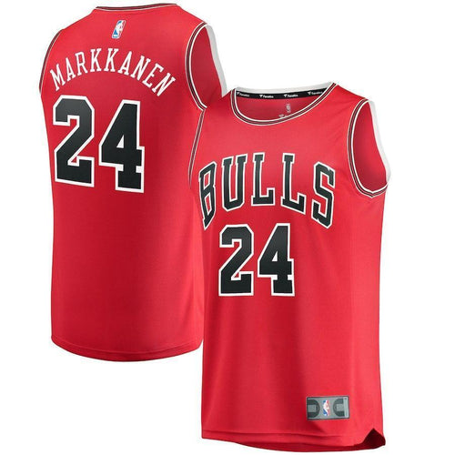 24-Lauri Markkanen Chicago Bulls  Jersey Red - Icon Edition