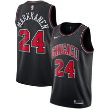 Load image into Gallery viewer, 24-Lauri Markkanen Chicago Bulls Swingman Jersey - Statement Edition – Black