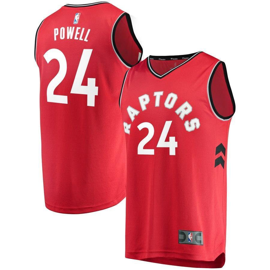 24-Norman Powell Toronto Raptors  Jersey Red - Icon Edition