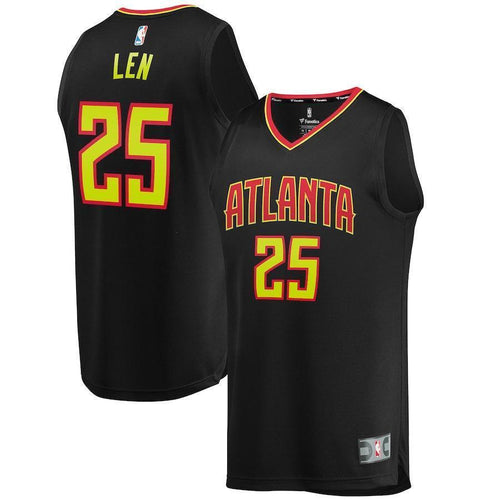25-Alex Len Atlanta Hawks  Jersey Black - Icon Edition