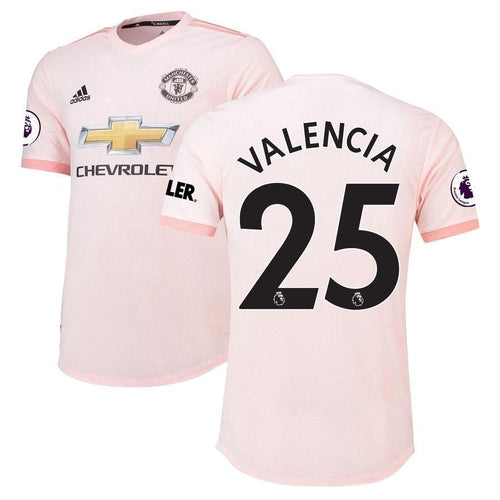 25-Antonio Valencia Manchester United 2018-19 Away Player Jersey – Coral