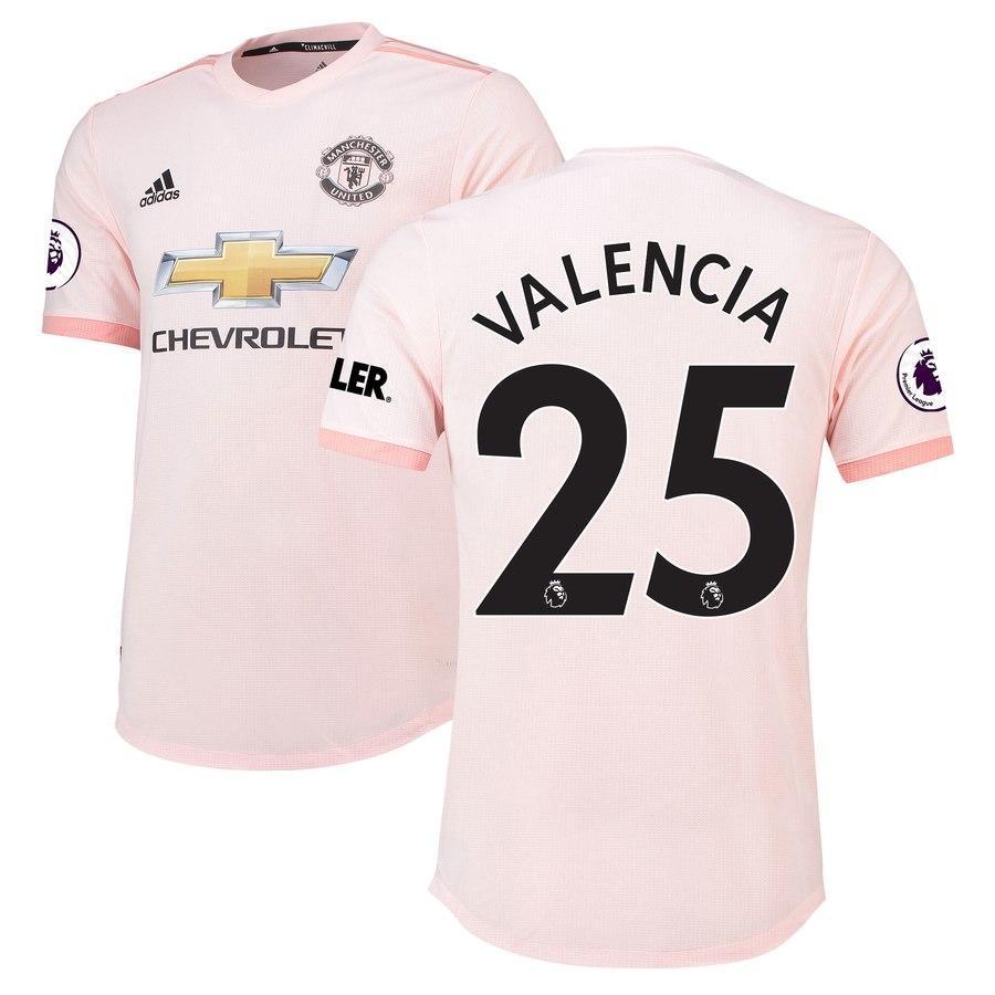 25-Antonio Valencia Manchester United 2018-19 Away Player Jersey – Coral