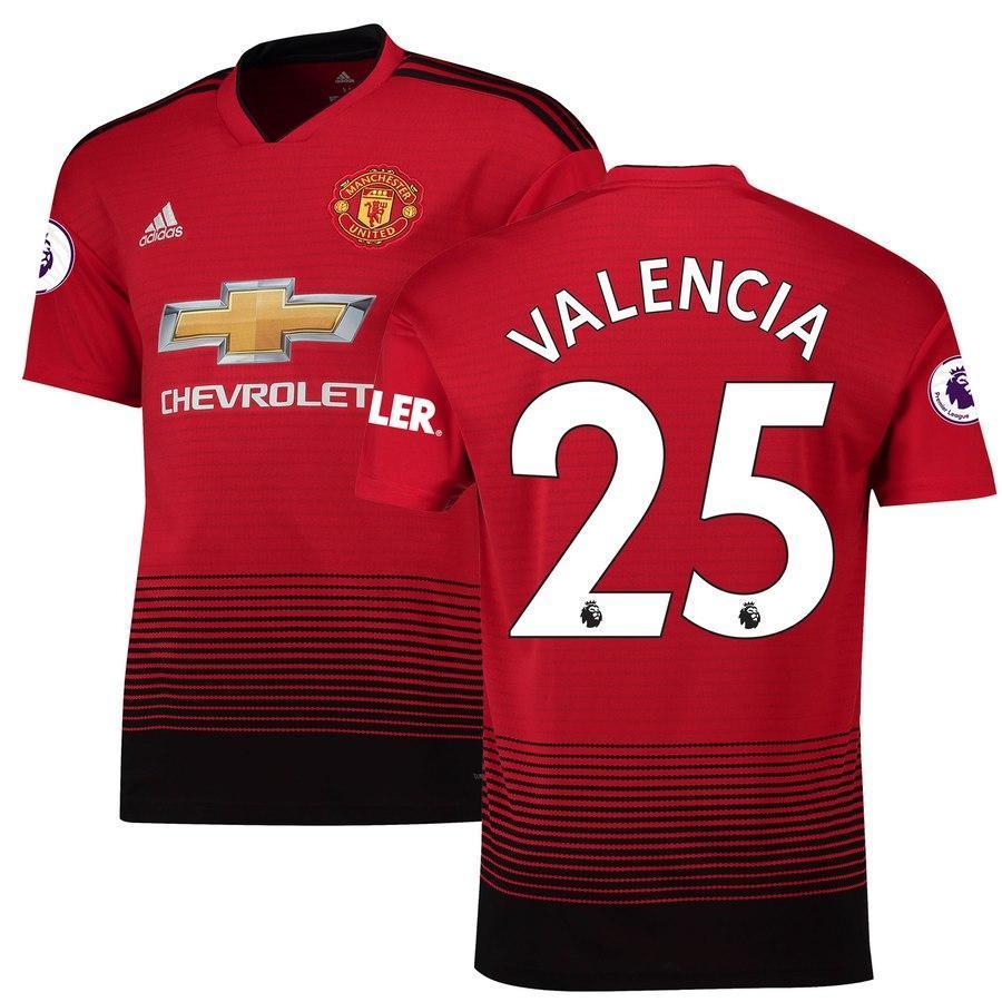 25-Antonio Valencia Manchester United 2018-19 Home Player Jersey – Red