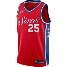 Load image into Gallery viewer, 25-Ben Simmons Philadelphia 76ers Swingman Jersey - Statement Edition – Red