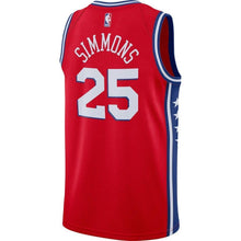 Load image into Gallery viewer, 25-Ben Simmons Philadelphia 76ers Swingman Jersey - Statement Edition – Red