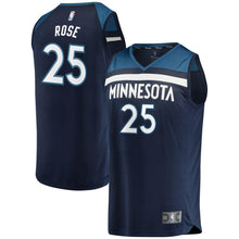 Load image into Gallery viewer, 25-Derrick Rose Minnesota Timberwolves  Jersey - Icon Edition - Navy