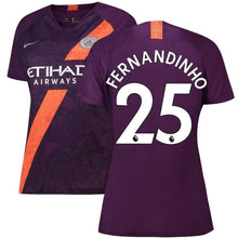 Load image into Gallery viewer, 25-Fernandinho Manchester City Women&#39;s 2018-19 Third Stadium Player Jersey – Purple