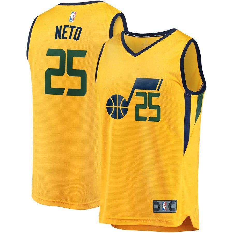 25-Raul Neto Utah Jazz  Player Jersey Gold - Statement Edition