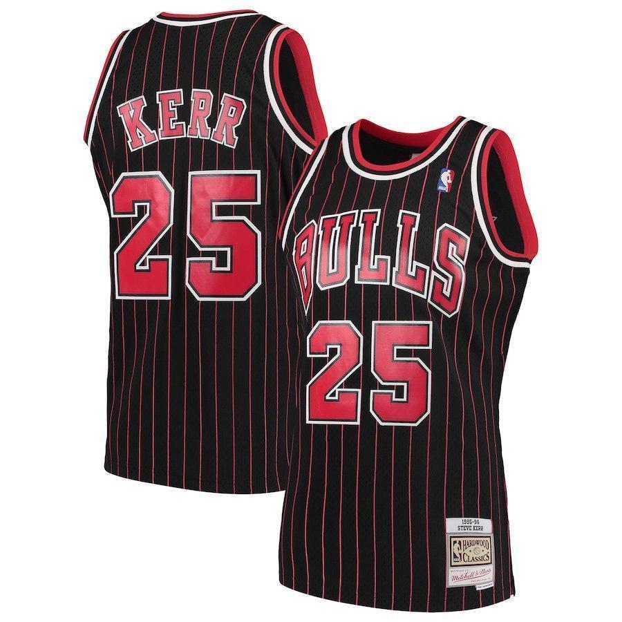 25-Steve Kerr Chicago Bulls 1995-96 Hardwood Classics Swingman Jersey – Black