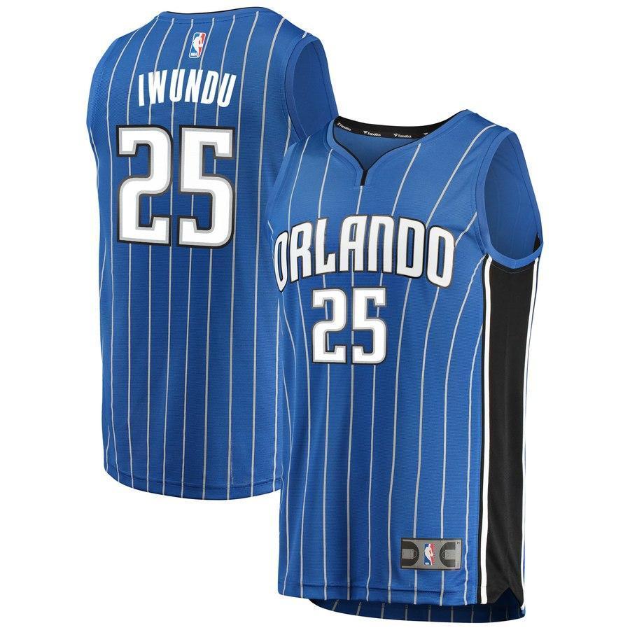 25-Wesley Iwundu Orlando Magic  Jersey - Icon Edition – Blue