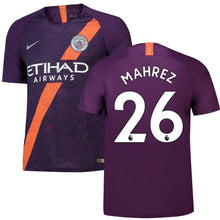 Load image into Gallery viewer, 26-Riyad Mahrez Manchester City 2018-19 Third Stadium Player Jersey – Purple