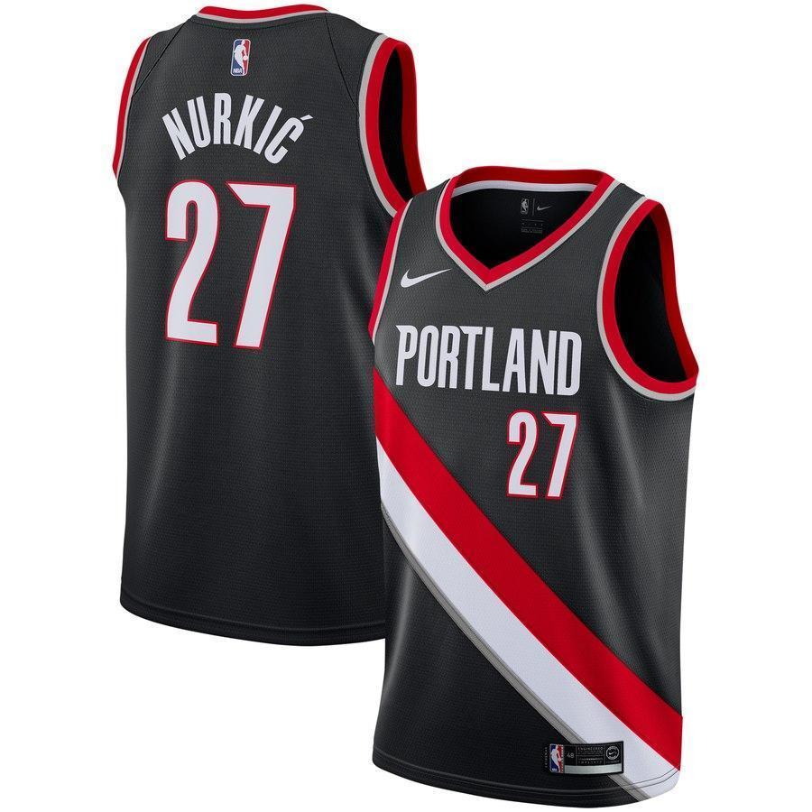 27-Jusuf Nurkic Portland Trail Blazers Swingman Jersey - Icon Edition – Black