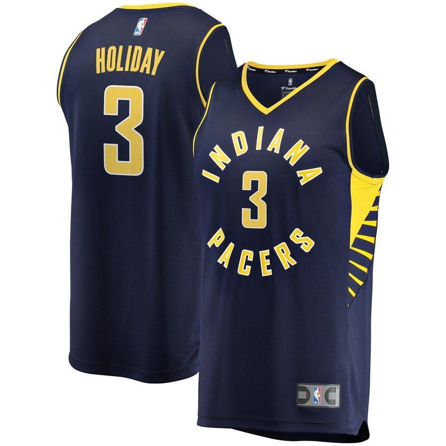 3-Aaron Holiday Indiana Pacers Jersey - Icon Edition - Navy