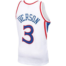 Load image into Gallery viewer, 3-Allen Iverson Philadelphia 76ers  1996-97 Hardwood Classics Swingman Jersey – White