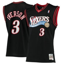 Load image into Gallery viewer, 3-Allen Iverson Philadelphia 76ers 2000-01 Hardwood Classics Swingman Jersey - Black