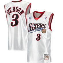 Load image into Gallery viewer, 3-Allen Iverson Philadelphia 76ers 2001 Hardwood Classics Authentic Jersey - White