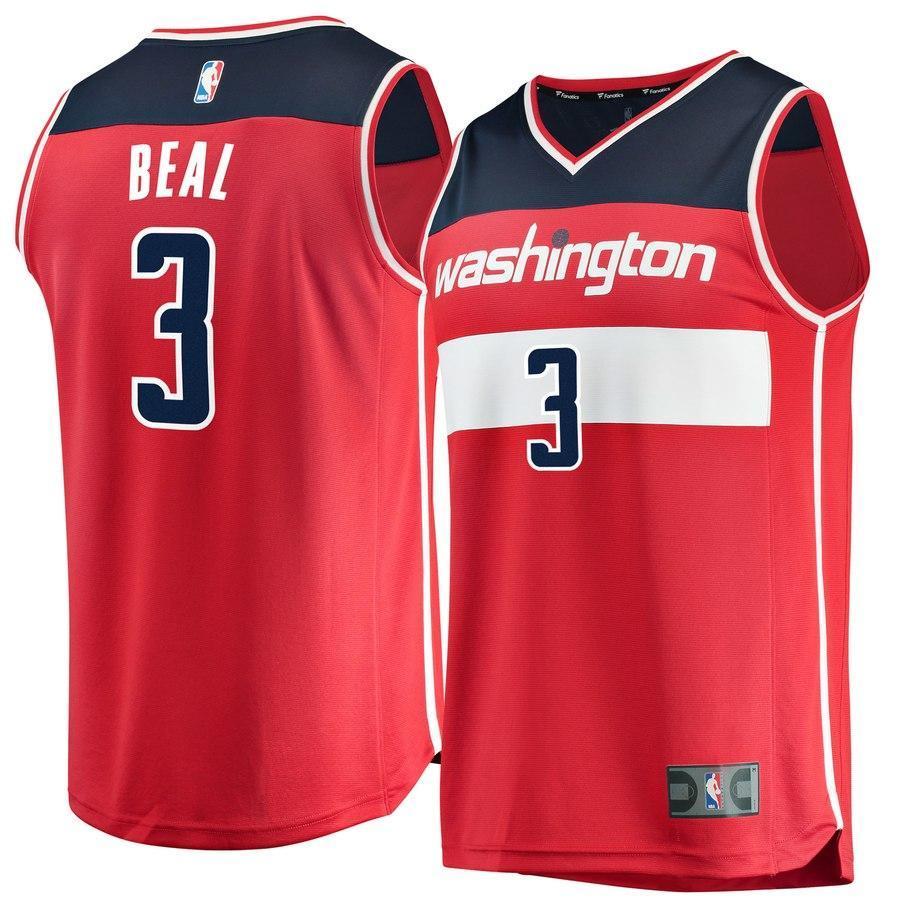 3-Bradley Beal Washington Wizards  Jersey Red - Icon Edition
