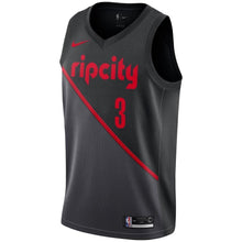 Load image into Gallery viewer, 3-C.J. McCollum Portland Trail Blazers 2018-19 Swingman Jersey – City Edition – Black
