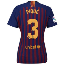 Load image into Gallery viewer, 3-Gerard Piqué Barcelona Women&#39;s 2018-19 Home Stadium Player Jersey – Blue