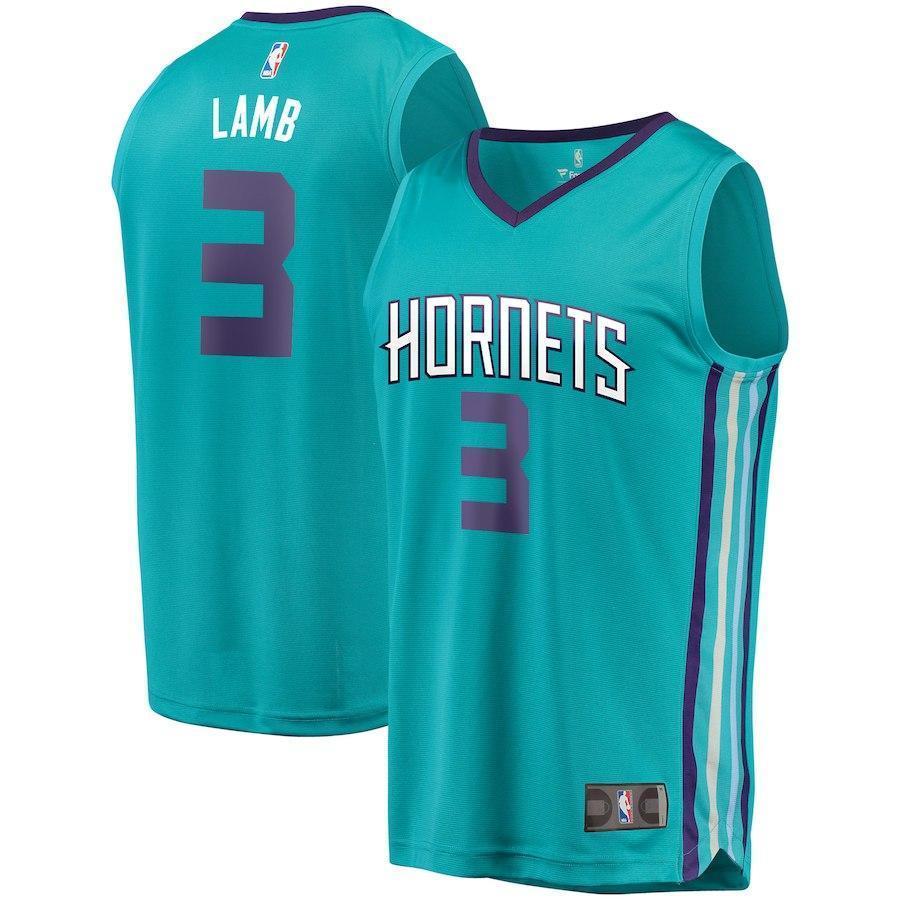 3-Jeremy Lamb Charlotte Hornets  Jersey - Icon Edition – Teal