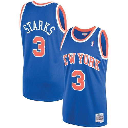 3-John Starks New York Knicks 1991-92 Hardwood Classics Swingman Jersey – Blue